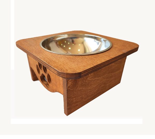 ظرف غذای سگ و گربه مدل تک پلی وود - تصویر 1