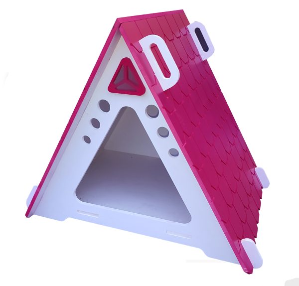 triangle small pazeli خانه سگ مدل مثلث پازلی - تصویر 1